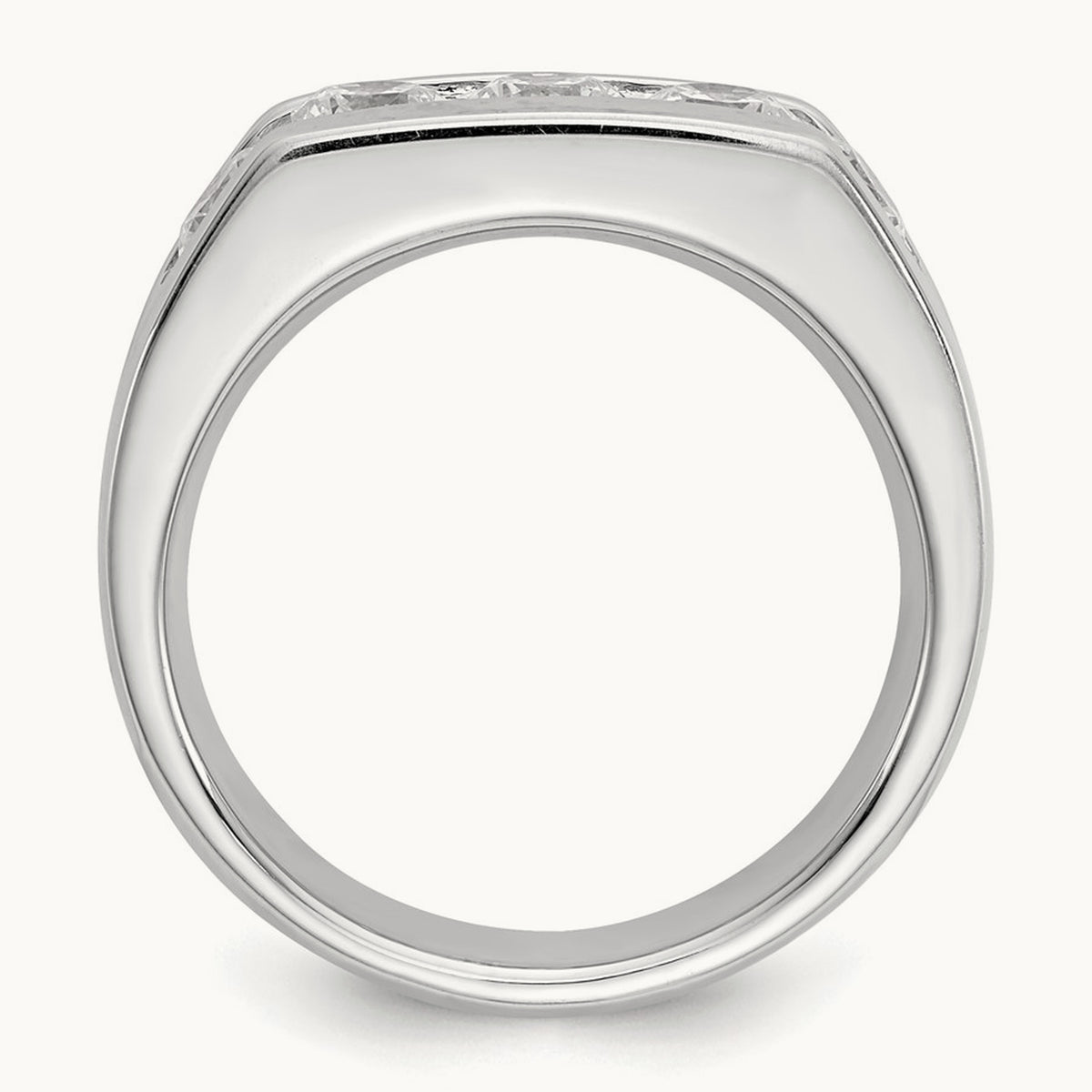 5-Stone Diamond Channel Band, 14K White Gold