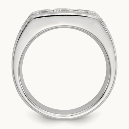 5-Stone Diamond Channel Band, 14K White Gold