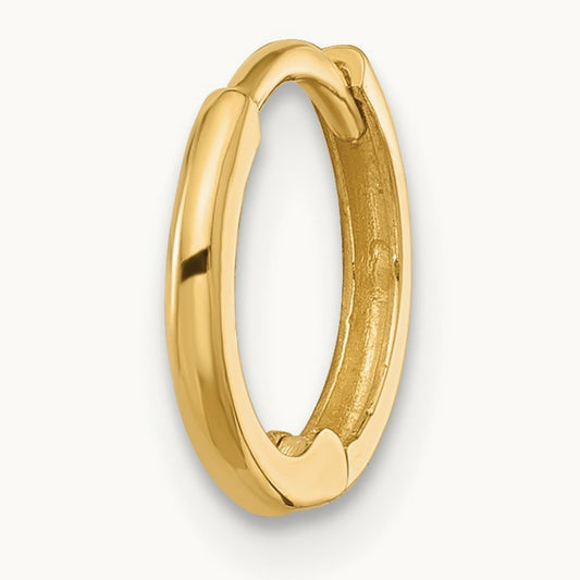 Single Polished Hinged Huggie Hoop Earring — 1.45x11mm