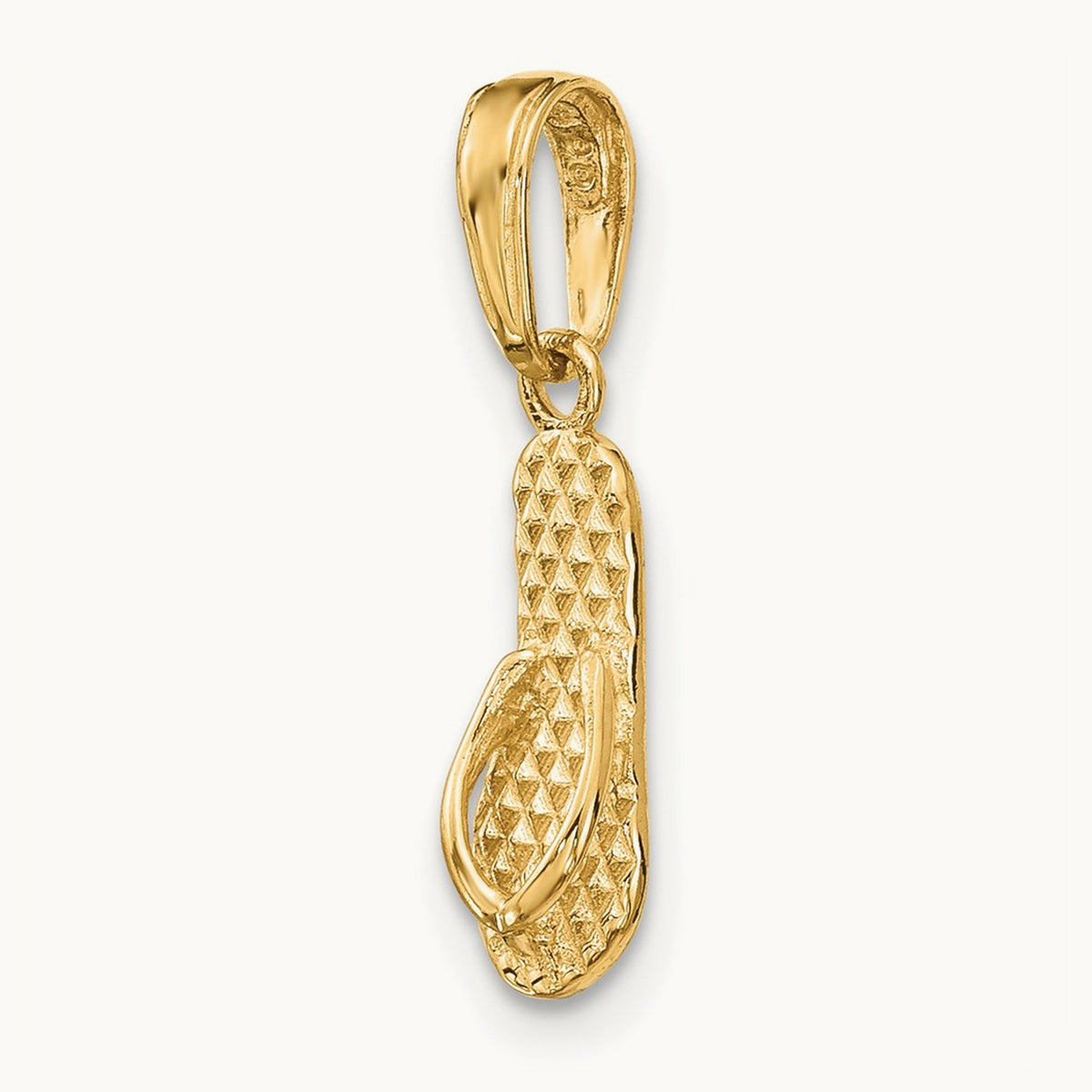 3D HAWAII Flip-Flop Pendant — 14K Yellow Gold