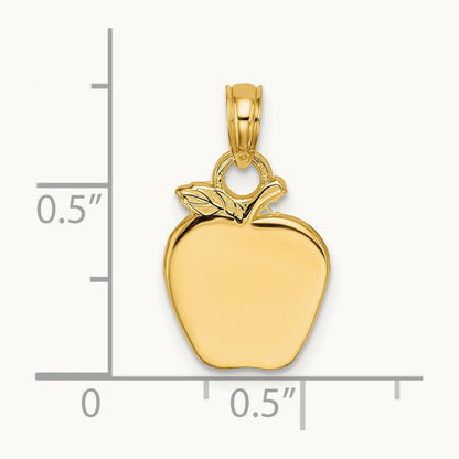 Polished Apple Charm, 14K