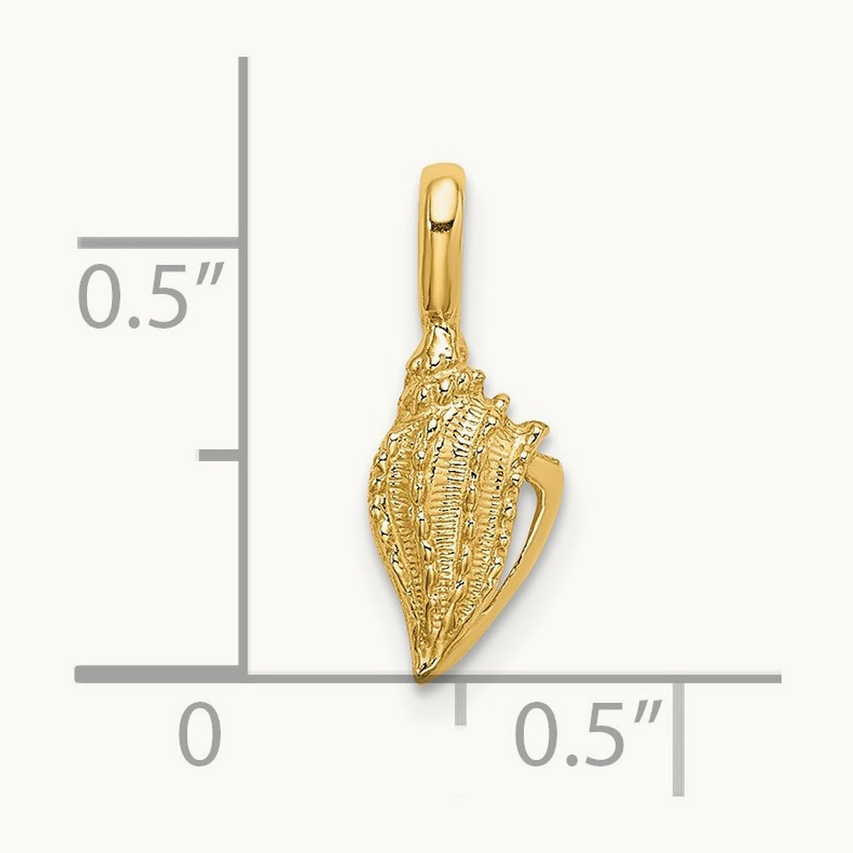 Mini Conch Shell Charm — 15.5mm