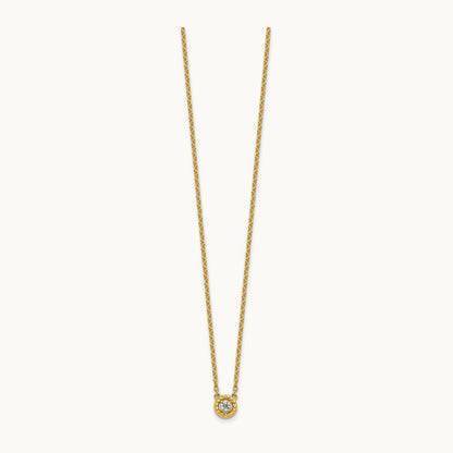 Polished and Twisted Diamond Necklace, 14K