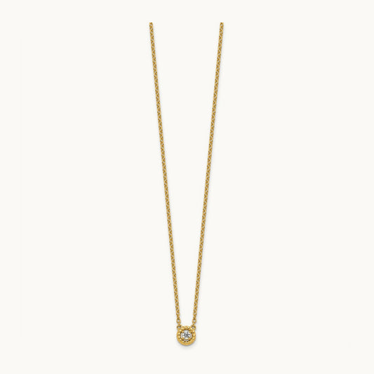 Polished and Twisted Diamond Necklace, 14K
