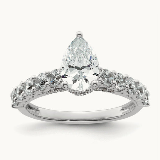 Pear Engagement Ring, 2.00 ct tw Lab-Grown Diamond