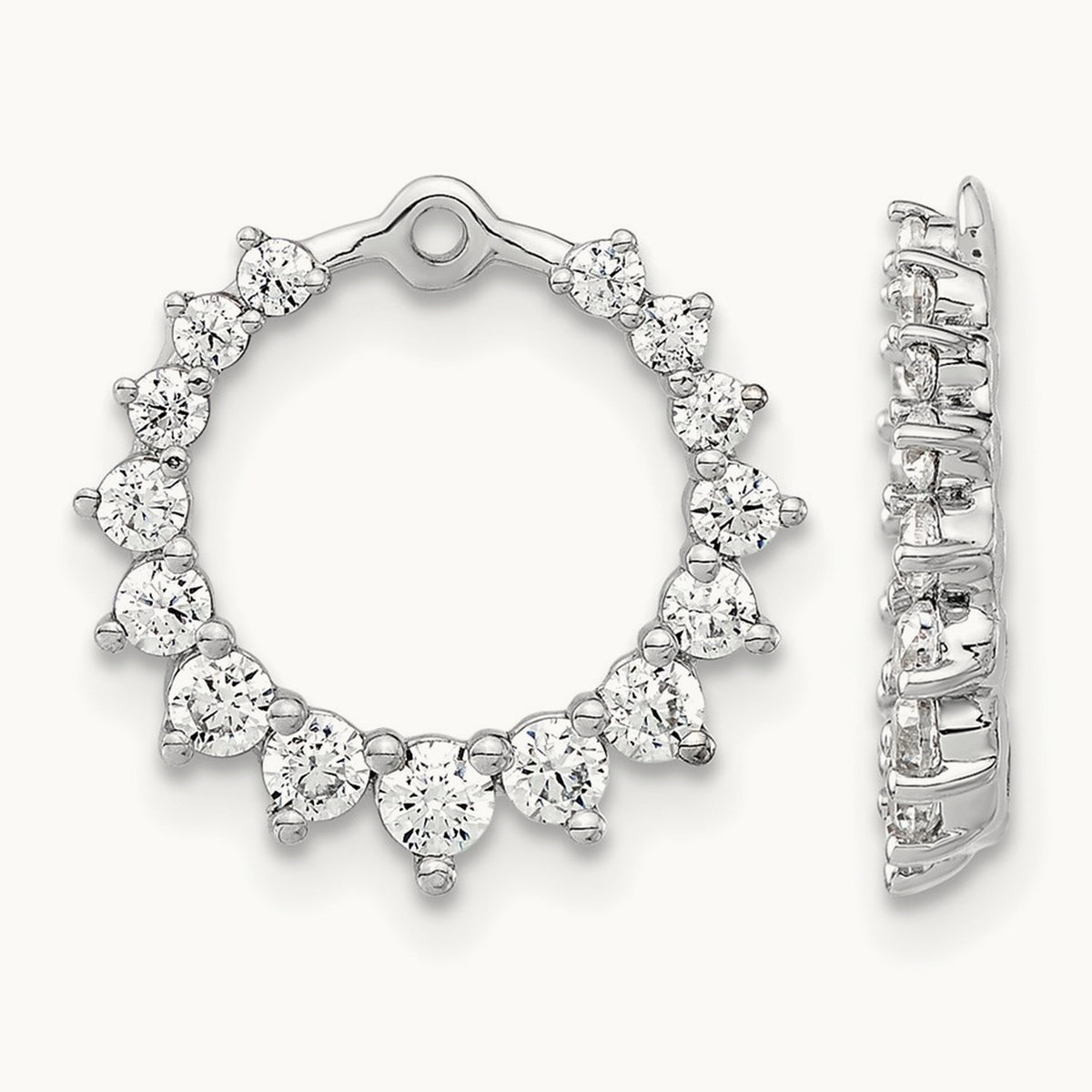Circle Earring Jackets, 1.50 ct tw Lab-Grown Diamond