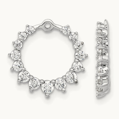 Circle Earring Jackets, 1.50 ct tw Lab-Grown Diamond