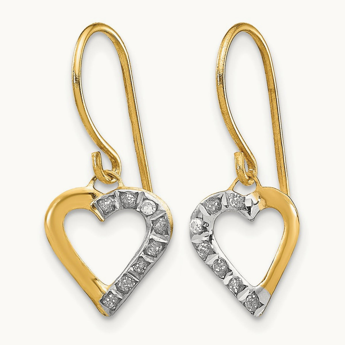Diamond Fascination Diamond Dust/Accent Heart Earrings, 14K