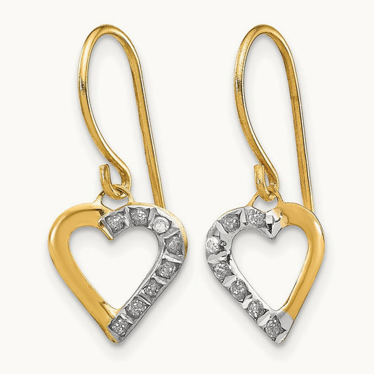 Diamond Fascination Diamond Dust/Accent Heart Earrings, 14K