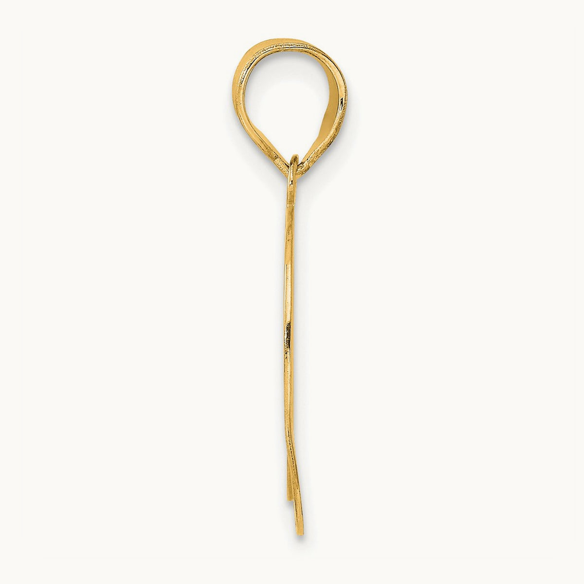 Polished Etched Number 69 Pendant, 14K