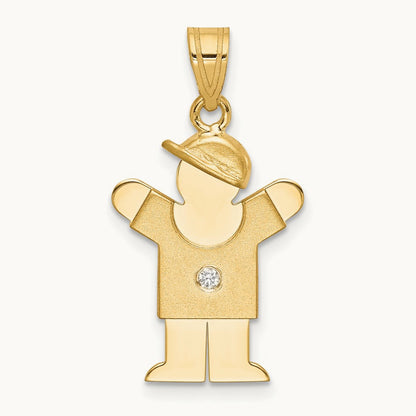 A Diamond Kid Pendant, 14K