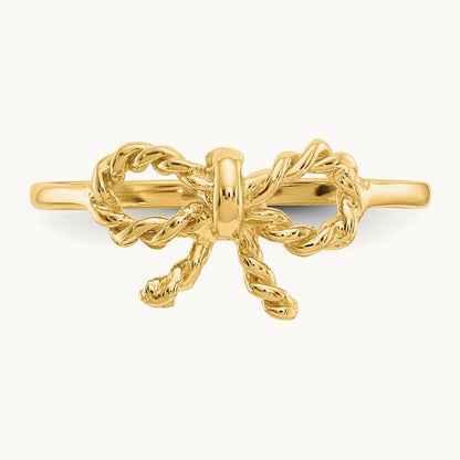 Polished Bow Ring, 14K