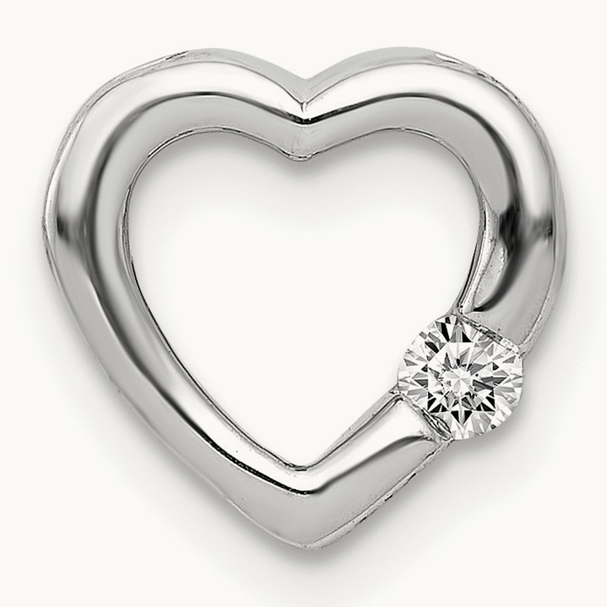 1/20ct. Diamond Heart Chain Slide — photo set