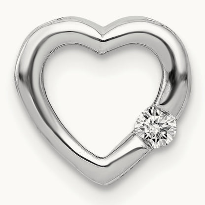 1/20ct. Diamond Heart Chain Slide — photo set