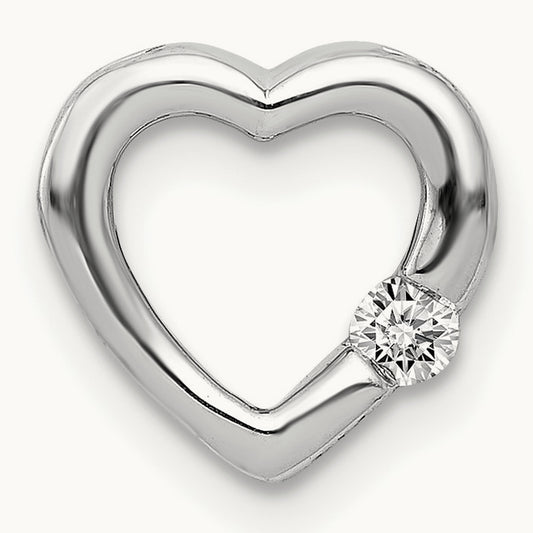 1/20ct. Diamond Heart Chain Slide — photo set