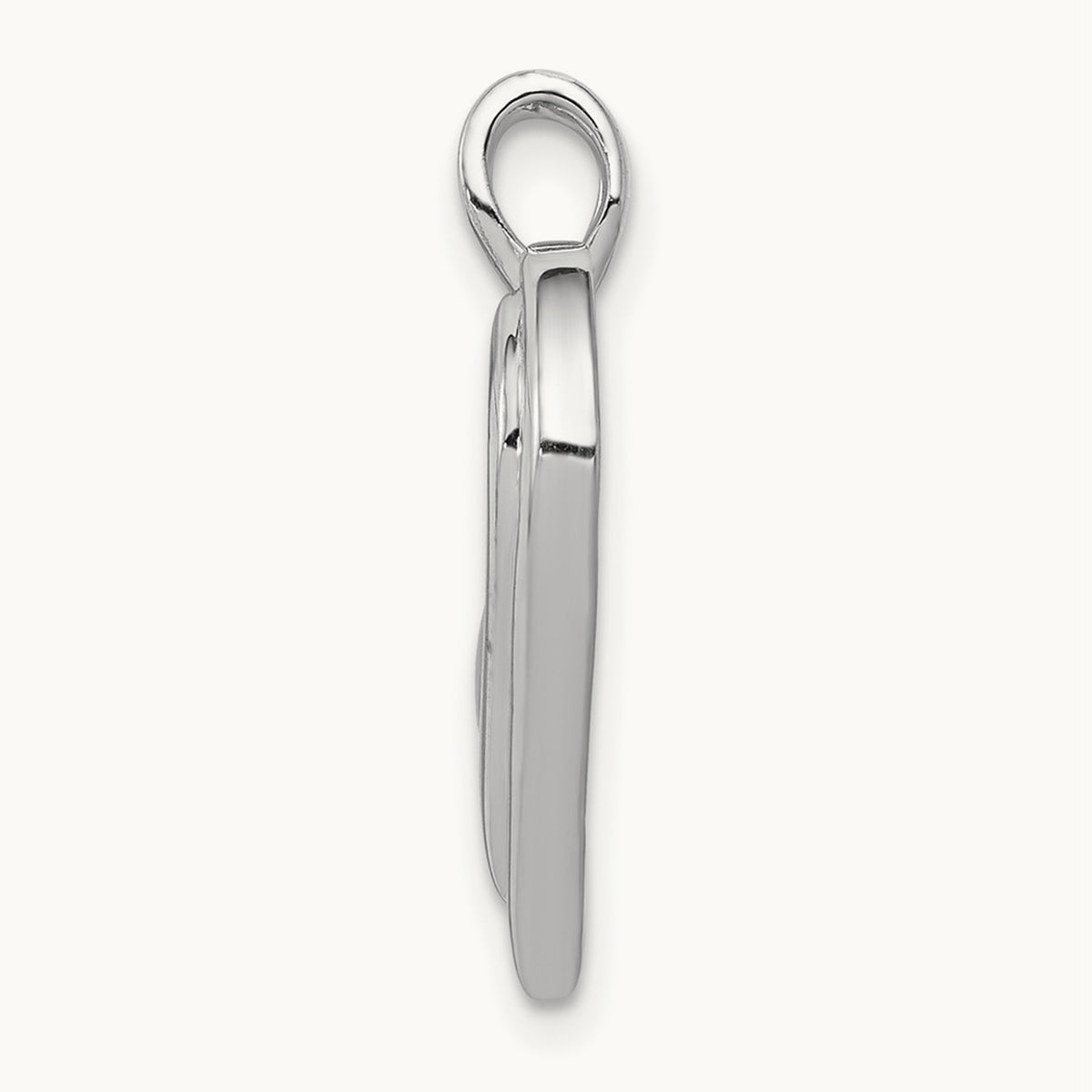 Diamond Fancy Heart Pendant — 14K White Gold