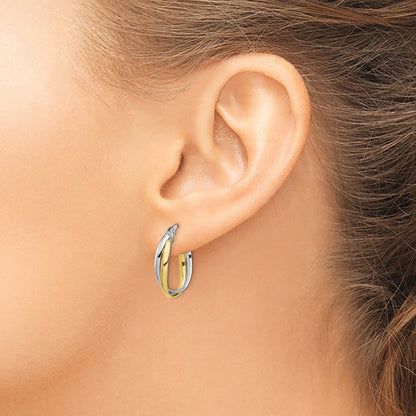 Leslie's with Polished Hoop Earrings — 20mm