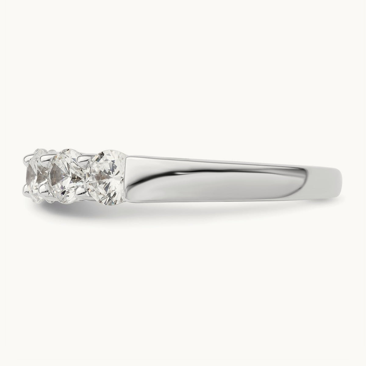 5-Stone Diamond Band, 14K White Gold