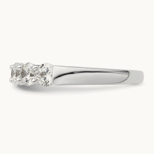 5-Stone Diamond Band, 14K White Gold