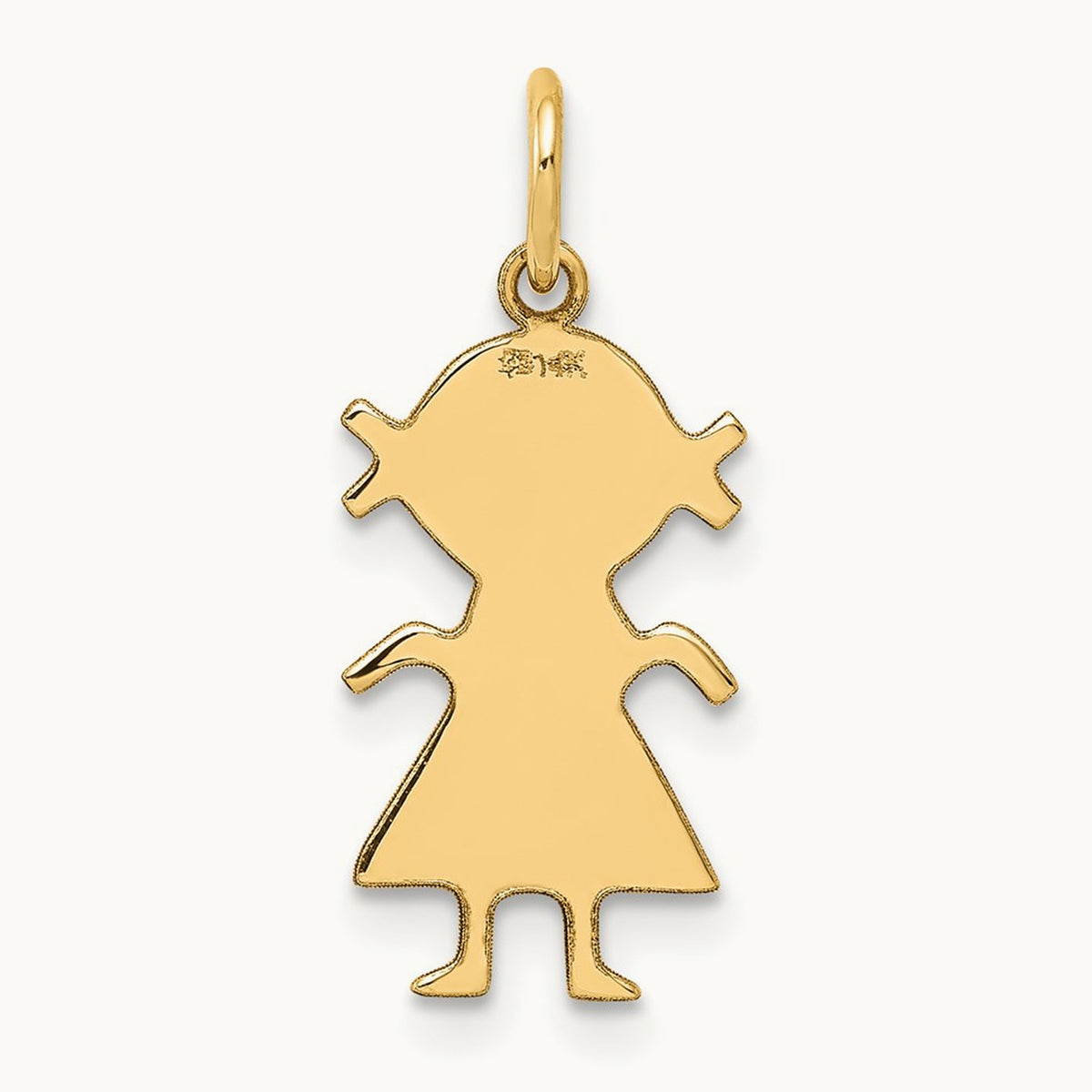 .011 Depth Engravable Girl Charm — 22mm