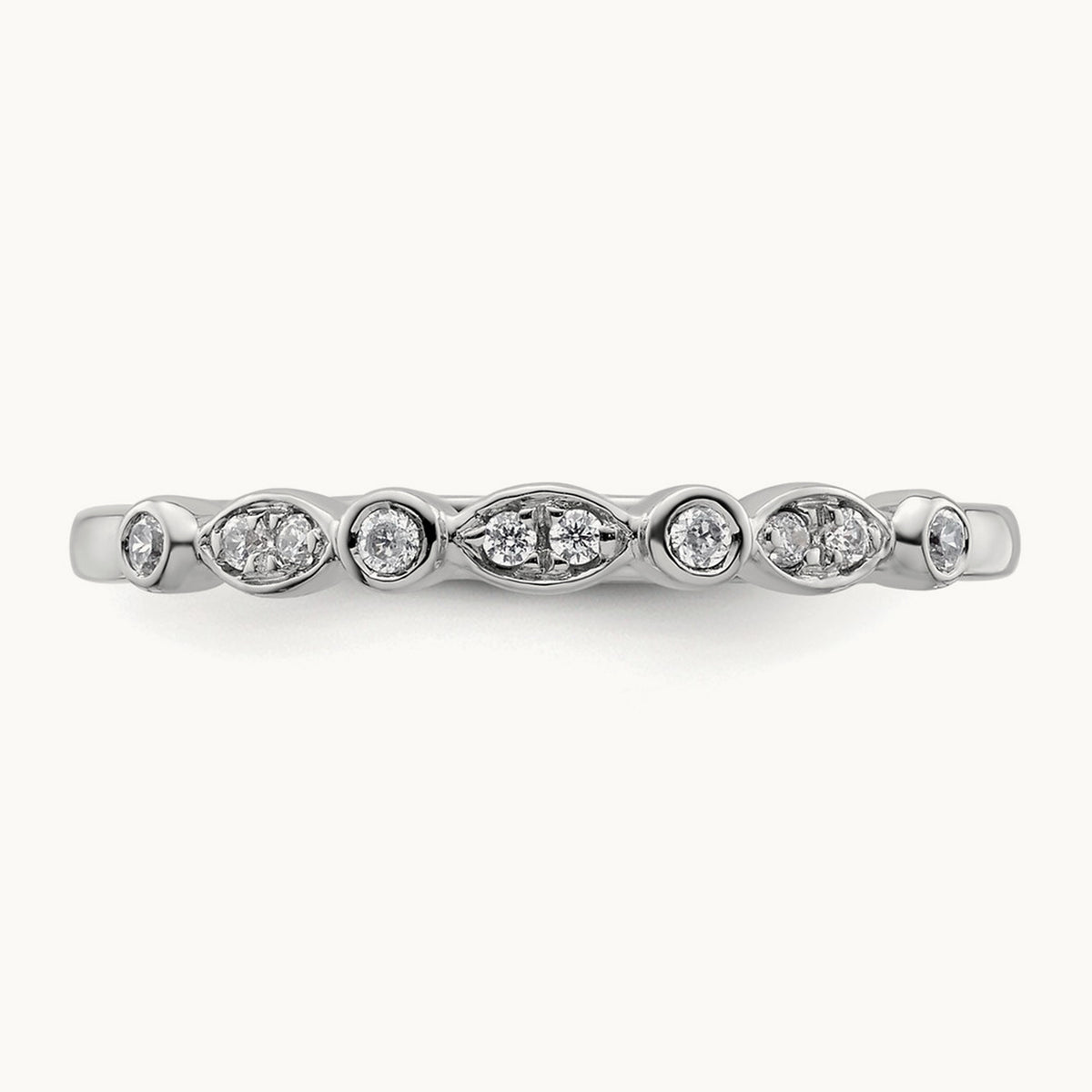 Diamond Wedding Band, 14K White Gold