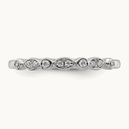 Diamond Wedding Band, 14K White Gold