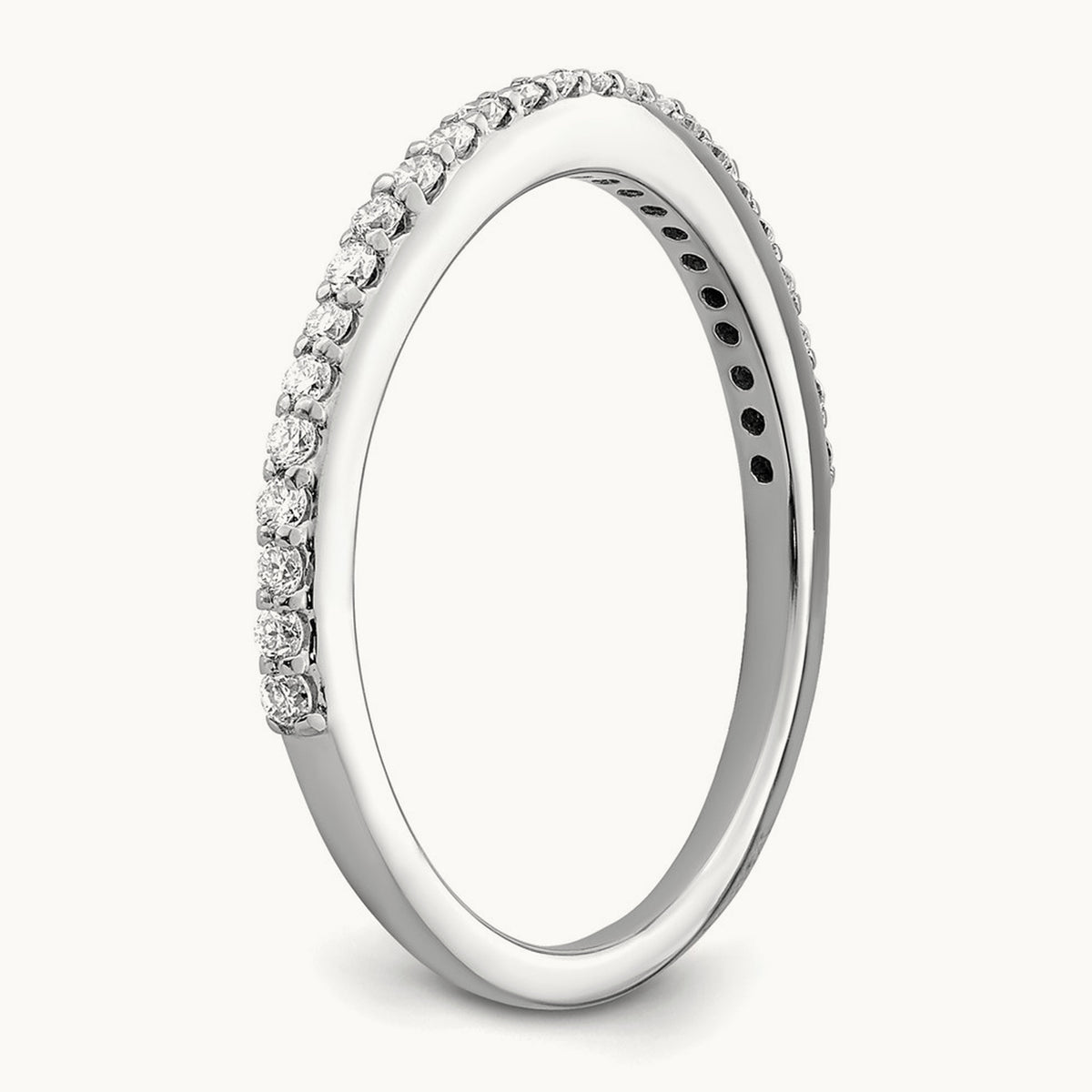 Diamond Wedding Band, 14K White Gold