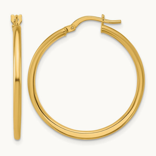 Polished Round Hoop Earrings — Leslie's — 30mm