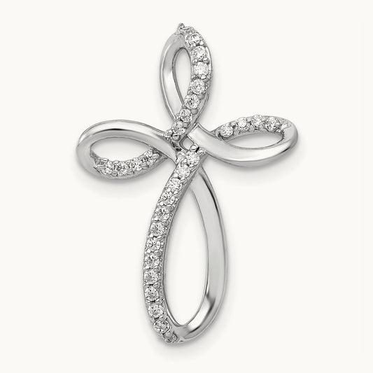 1/6ct. Diamond Cross Chain Slide — photo set