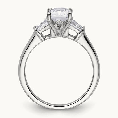 Semi-Mount 3 Stone Engagement Ring, 0.50 ct tw Lab-Grown Diamond