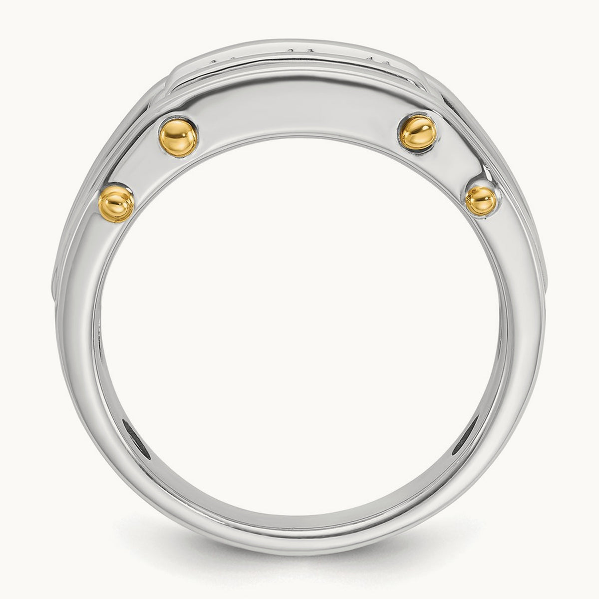 3 Stone Men's Ring, 0.50 ct tw Lab-Grown Diamond