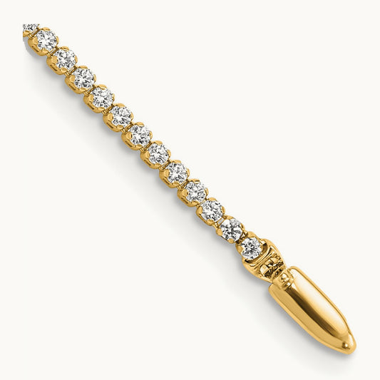 Round Tennis Bracelet — 14K Yellow Gold, 1 1/3 ct