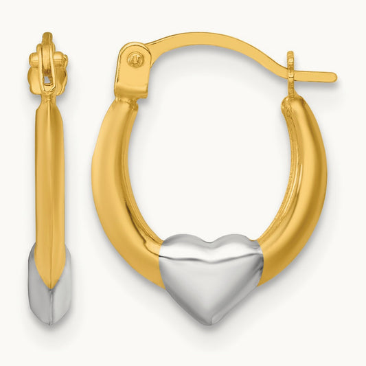 w/ Polished Heart Hoop Earrings — photo set