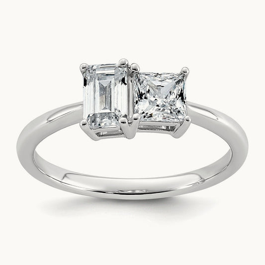 2 Stone Fashion Ring, 1.00 ct tw Lab-Grown Diamond