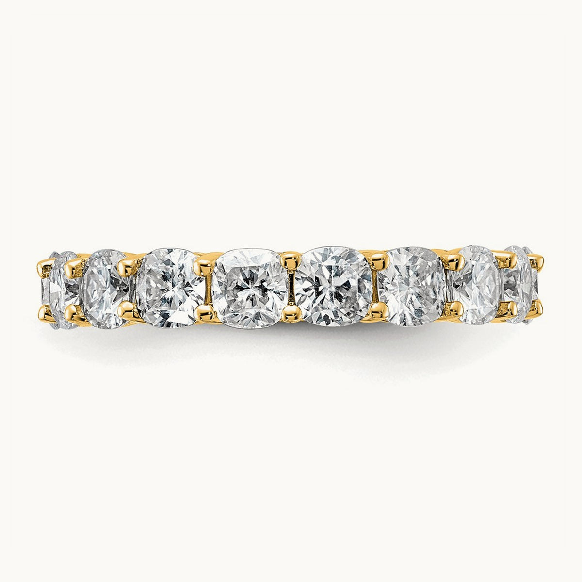 Cushion Eternity Band, 3.50 ct tw Lab-Grown Diamond — 14K Yellow Gold