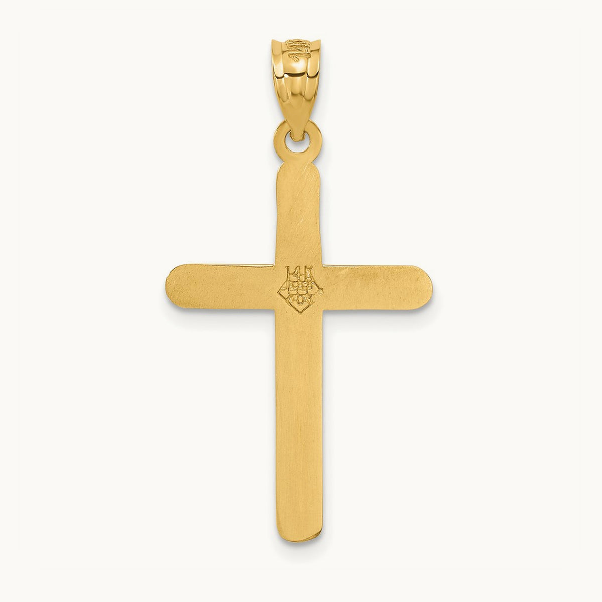 Polished Cross Pendant, 14K