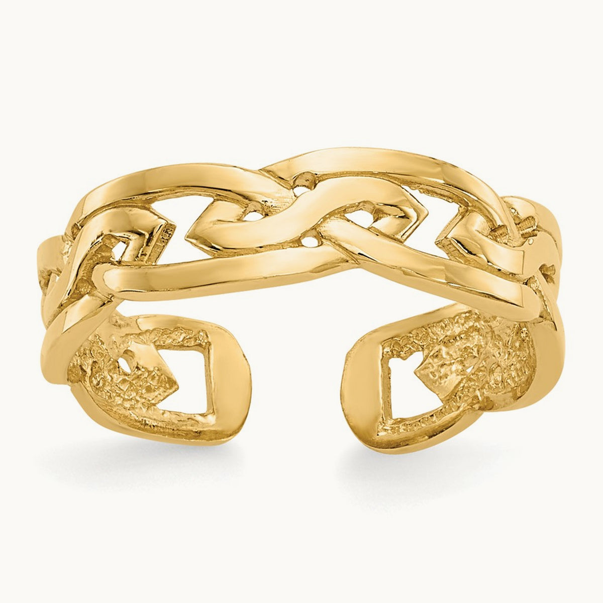 Celtic Knot Design Toe Ring, 14K