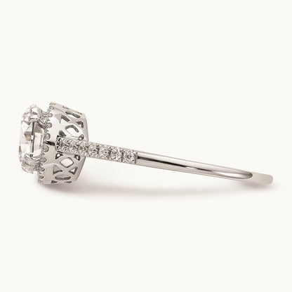 Round Halo Engagement Ring Mounting