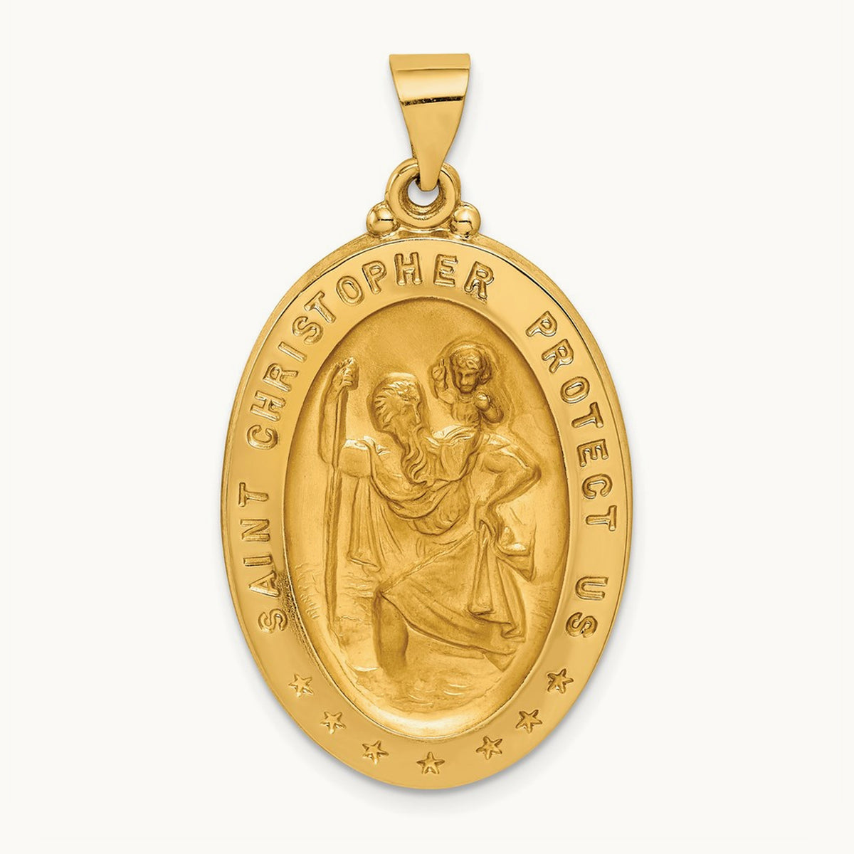 Saint Christopher Medal Hollow Pendant — photo set