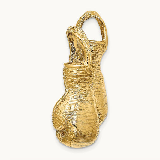 3-D Textured Double Boxing Gloves Slide, 14K