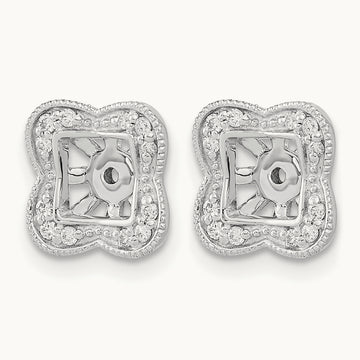 Diamond Earring Jackets, 14K White Gold