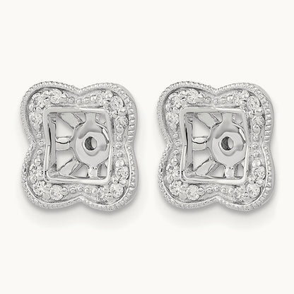 Diamond Earring Jackets, 14K White Gold