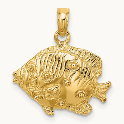 2-D Polished Engraved Fish Charm — photo set