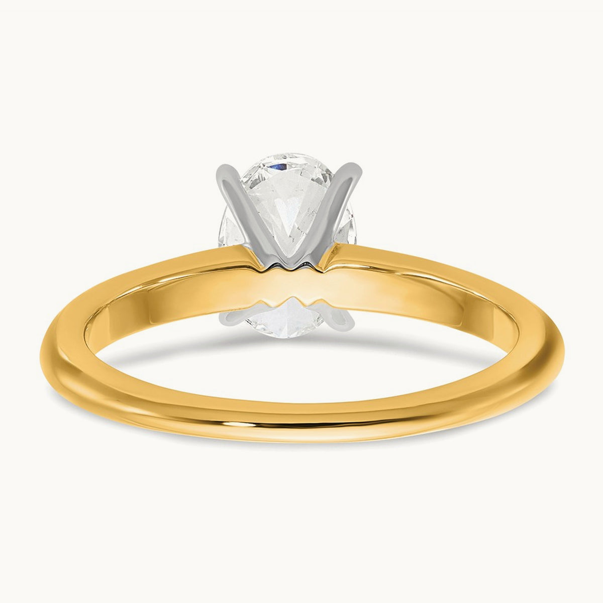 Oval 8X Ring, 1.00 ct tw Lab-Grown Diamond — 14K Two-Tone