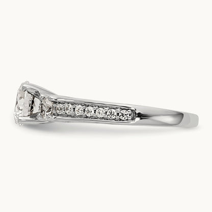 3-Stone Peg Set Engagement Ring Mounting