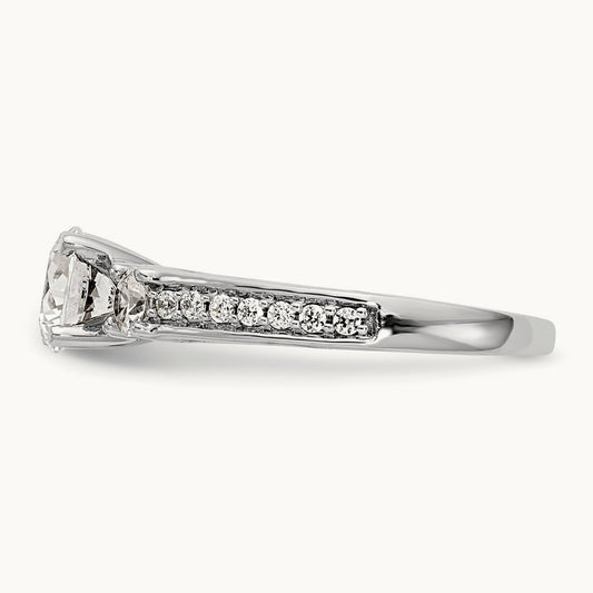 3-Stone Peg Set Engagement Ring Mounting