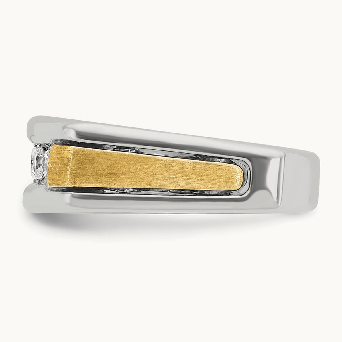 IBGoodman Men's Polished & Satin 5-Stone Diamond Ring, 14K Two-tone