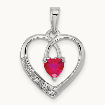 Ruby and Diamond Heart Pendant — photo set
