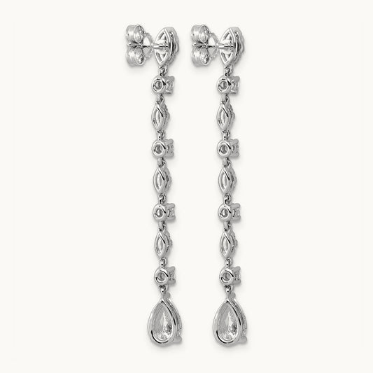 Post Multi Cut Drop Earrings, 2.00-3.50 ct tw Lab-Grown Diamond