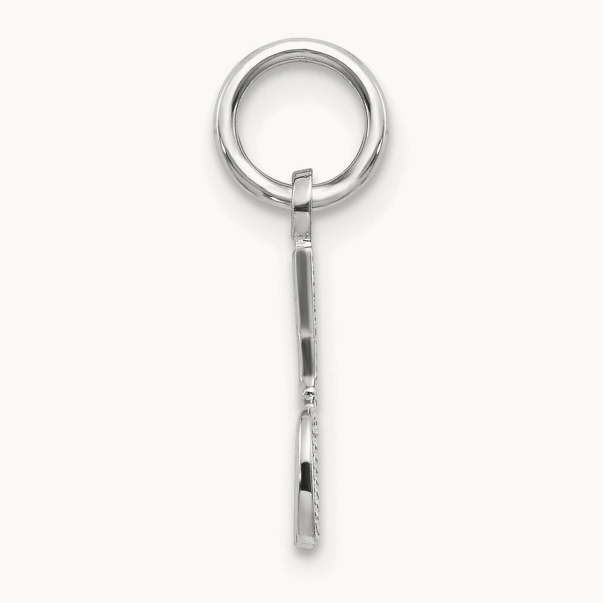 #1 DAD Charm — 14K White Gold